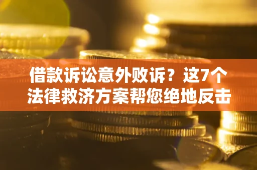 北京借款诉讼意外败诉？这7个法律救济方案帮您绝地反击！
