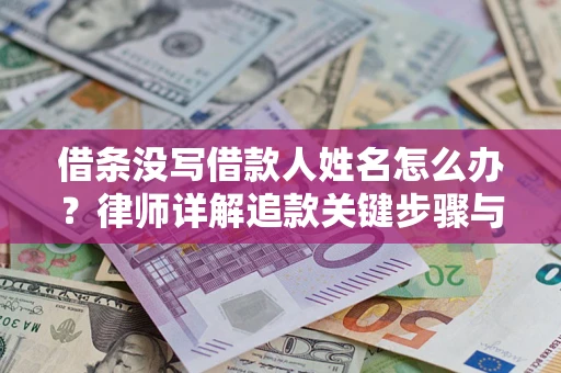 北京借条没写借款人姓名怎么办？律师详解追款关键步骤与证据链构建